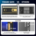 Yingbo Luxury Safes Cap jari Kunci Perhiasan Rumah Tangga Selamat